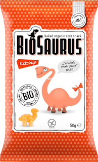 Kindersnack, gebackener Mais Ketchup, ab 3 Jahren  BioSaurus