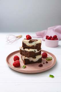 Backmischung, Meine Cheesecake Brownies BIOVEGAN