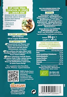 Meine vegane Pfeffer Sauce BIOVEGAN