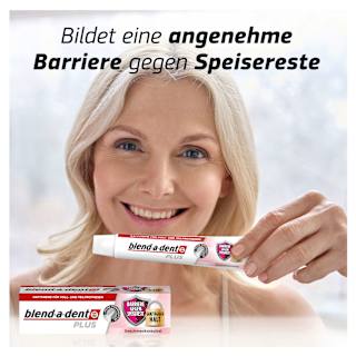 Haftcreme Plus Barriere gegen Speisereste geschmacksneutral blend-a-dent