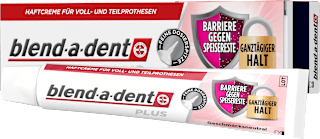 Haftcreme Plus Barriere gegen Speisereste geschmacksneutral blend-a-dent