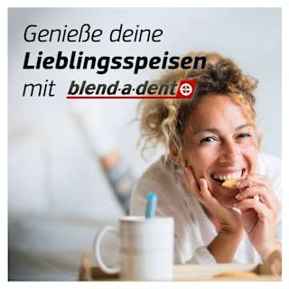 Haftcreme Plus Barriere gegen Speisereste geschmacksneutral blend-a-dent