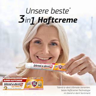 Haftcreme Plus Unschlagbare Bisskraft blend-a-dent