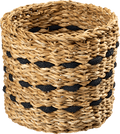 Korb aus Seegras, rund, natur-schwarz (16x17 cm) BOLTZE