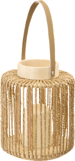 Laterne aus Seegras rund, natur (17x17x22 cm) BOLTZE