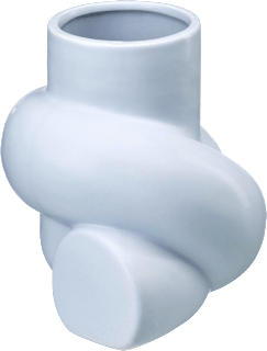 Vase "Knoten", hellblau (17x14x14 cm) BOLTZE
