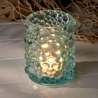 Windlicht "Bubble", helltürkis (11,5 cm) BOLTZE