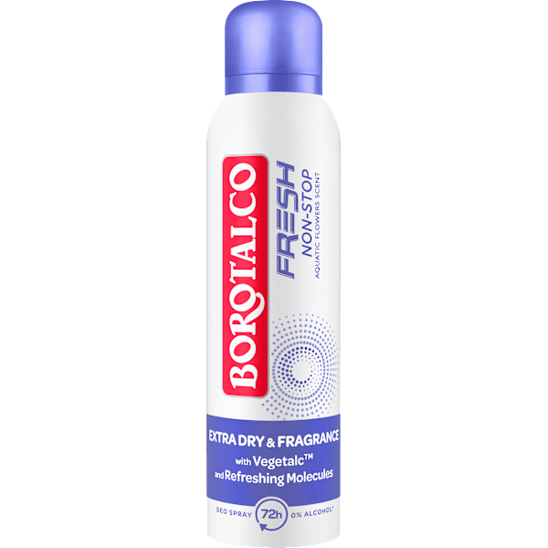 Antitranspirant Deospray FRESH Non-Stop Aquatic Flowers Scent Borotalco