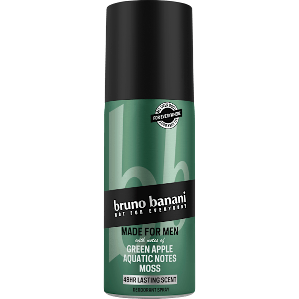 Deospray Made For Men Green Apple Aquatic Notes Moss bruno banani