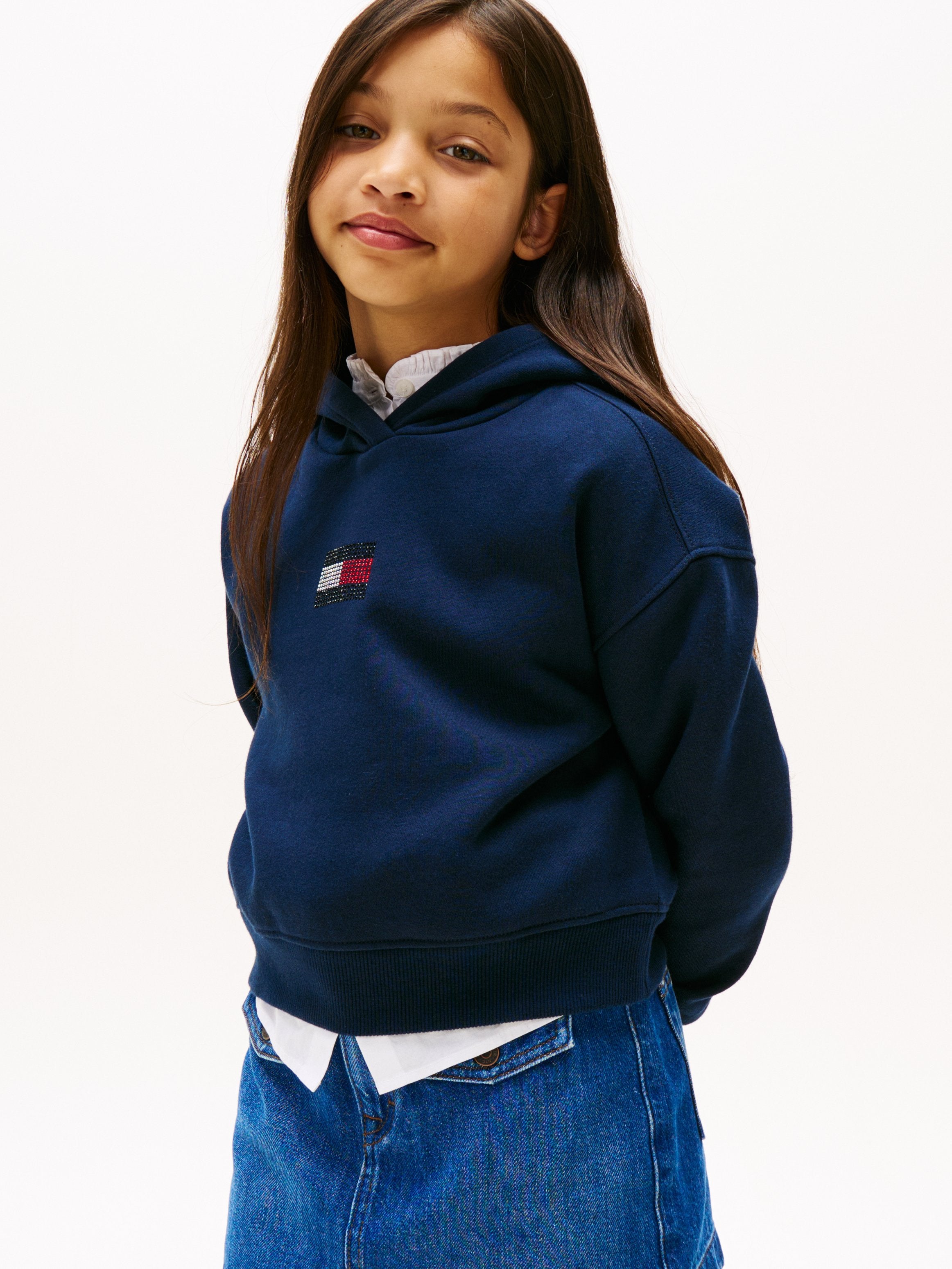 RHINESTONE FLAG HOODIE Media 3