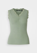 Vero Moda Tall VMROSI V NECK - Top - hedge green