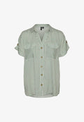 Vero Moda VMBUMPY - Button-down blouse - grün
