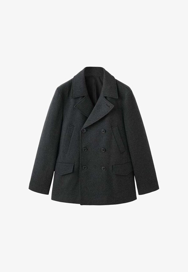 Mango Classic coat - mottled grey
