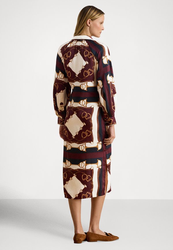 Lauren Ralph Lauren Petite EQUESTRIAN-PRINT TWILL MIDI SHIRTDRESS