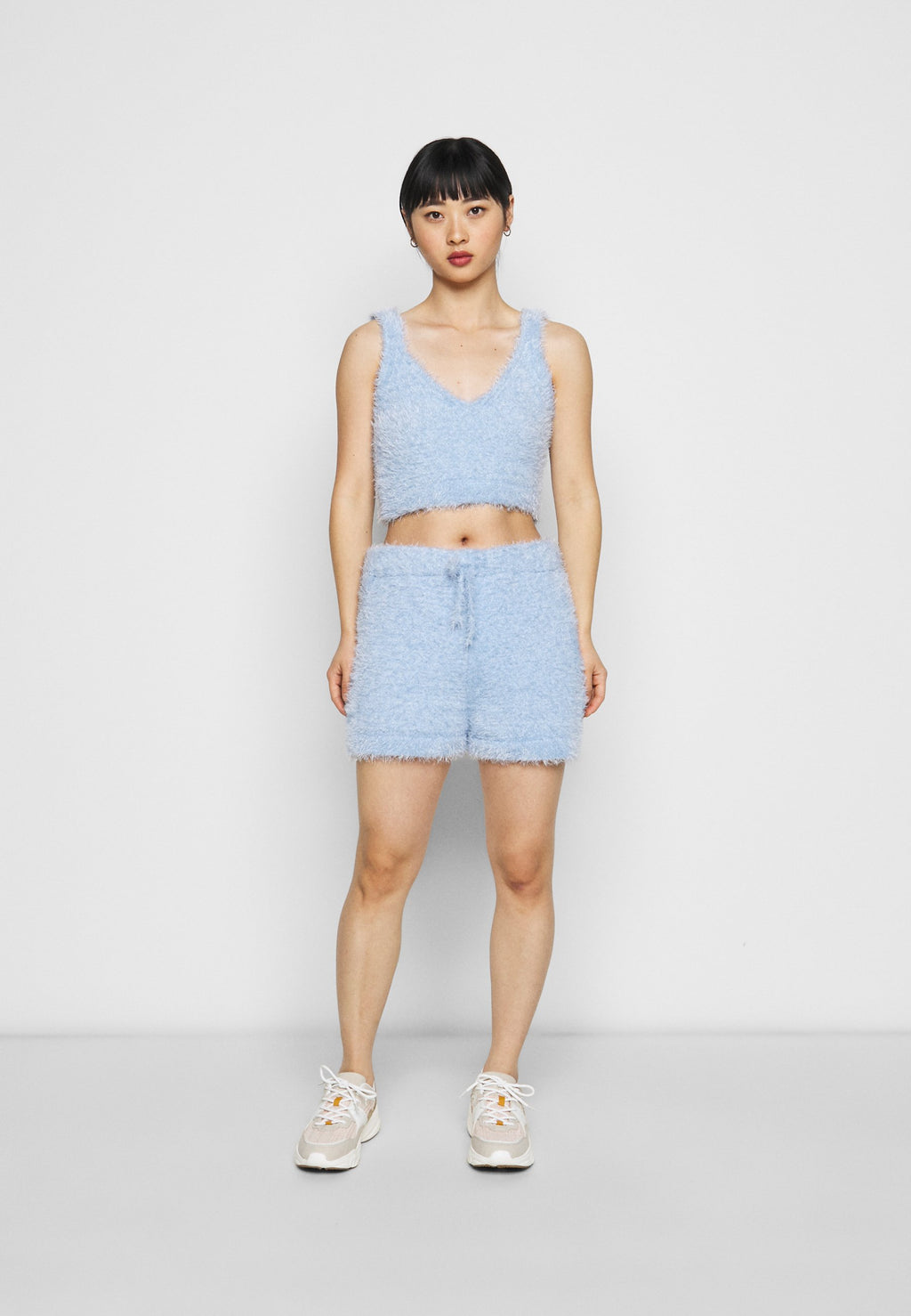 Miss Selfridge Petite EYELASH TOP AND SHORT SET