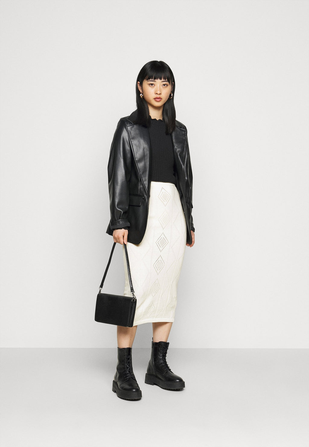 Glamorous Petite POINTELLE MIDI  SKIRT