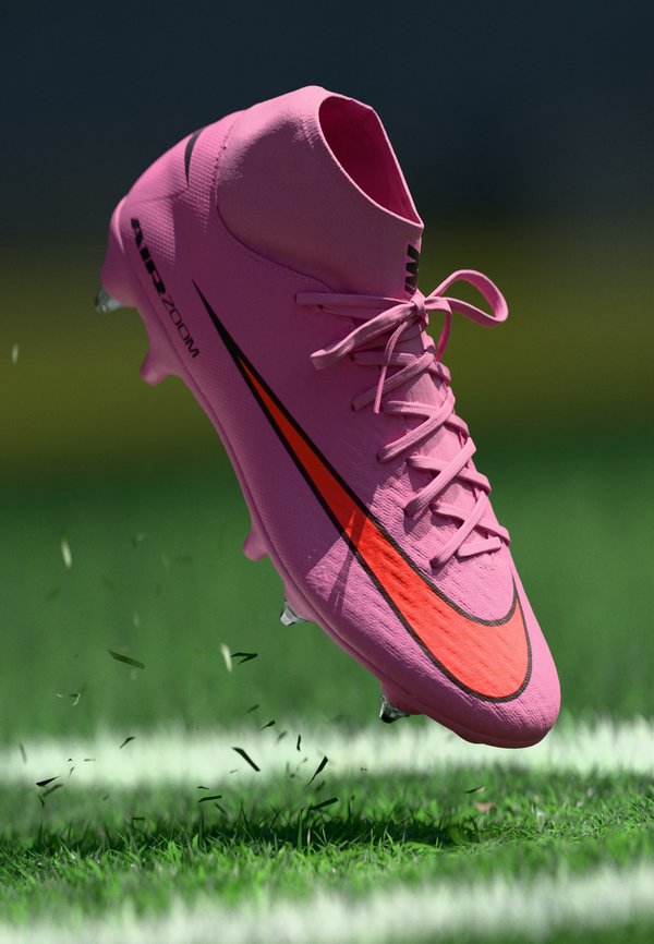 Nike Performance ZM 10 ACAD SG PRO AC - Soft-ground football boots - magic flamingo/black/total crimson