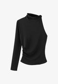 Mango Long sleeved top - black