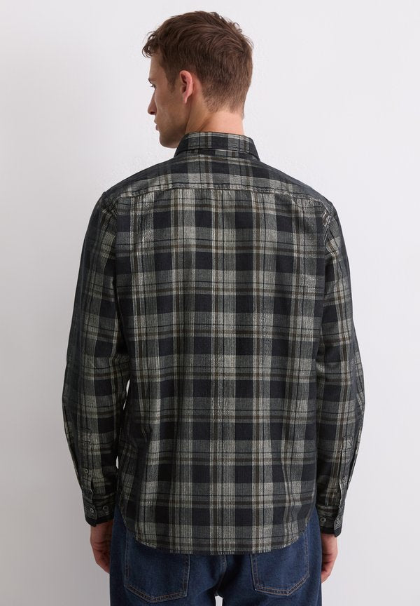 Marc O'Polo BUTTON COLLAR LONG SLEEVES ONE CHEST POCKET ROUND HEM