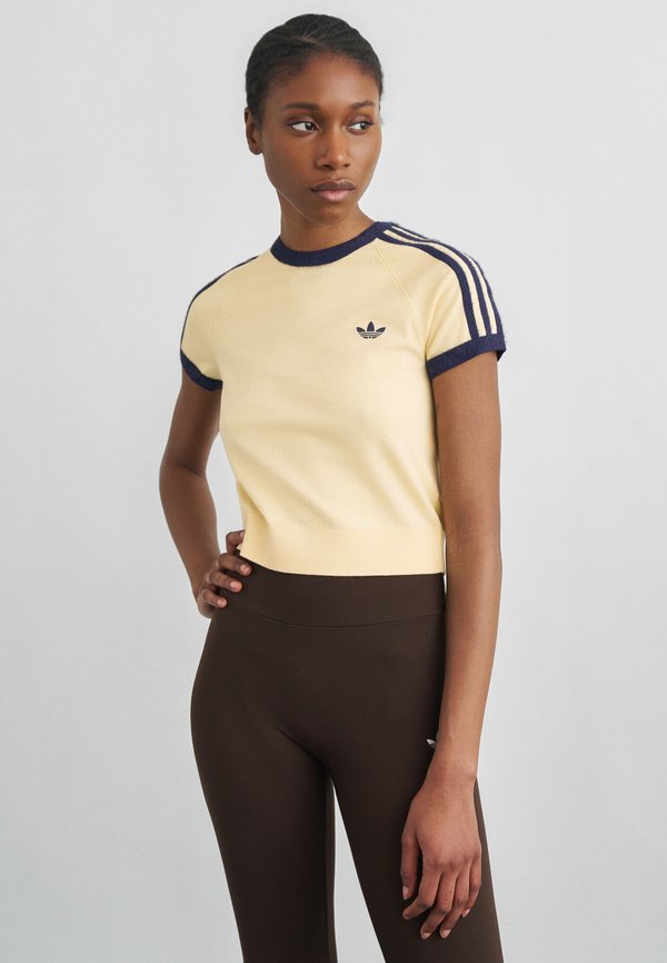 adidas Originals Print T-shirt - warm vanilla/night indigo