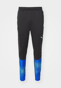 Puma INDIVIDUALFINAL TRAINING PANTS - Tracksuit bottoms - black/fizzy apple