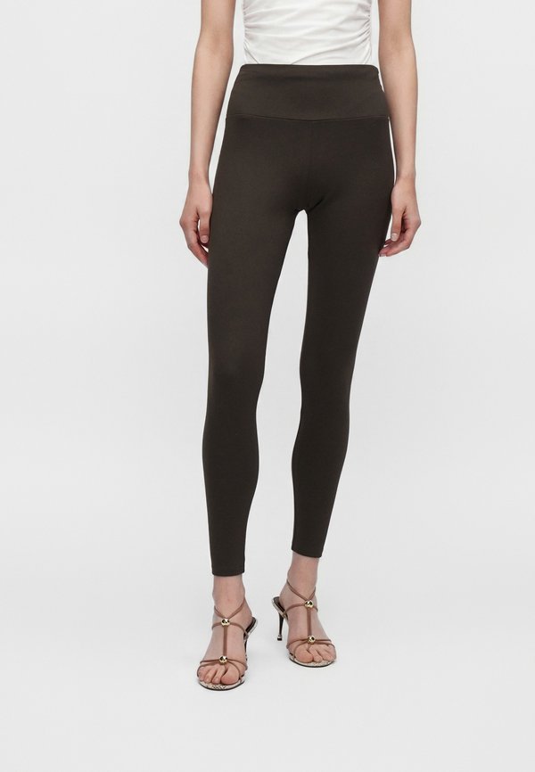 Vero Moda VMBUBBLE ANKLE LEGGING - Leggings - Trousers - chocolate torte