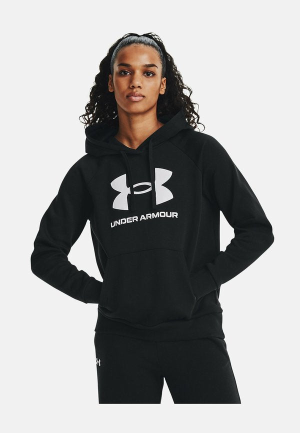 Under Armour RIVAL FLEECE BIG LOGO - Hoodie - black