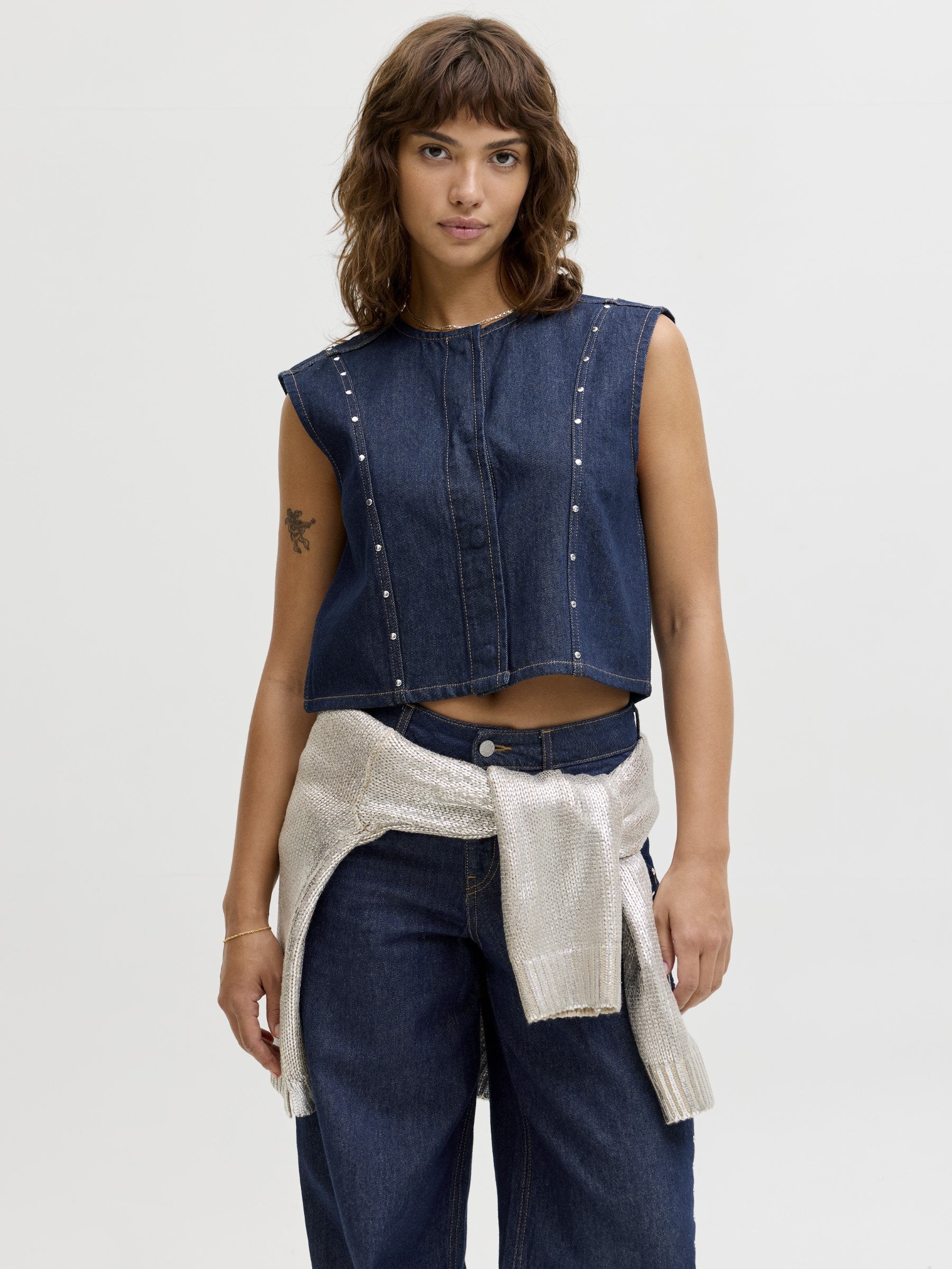 JJXX JXMAE DENIM WAISTCOAT
