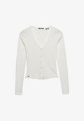 Superdry & Co SUPERDRY ATHLETIC ESSENTIAL POINTELLE CARDIGAN.. - Cardigan - off white