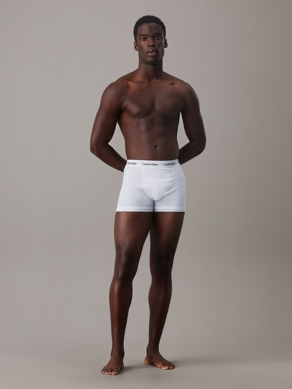 Calvin Klein Underwear TRUNK 3 PACK COTTON STRETCH - Trunks - Panty - white