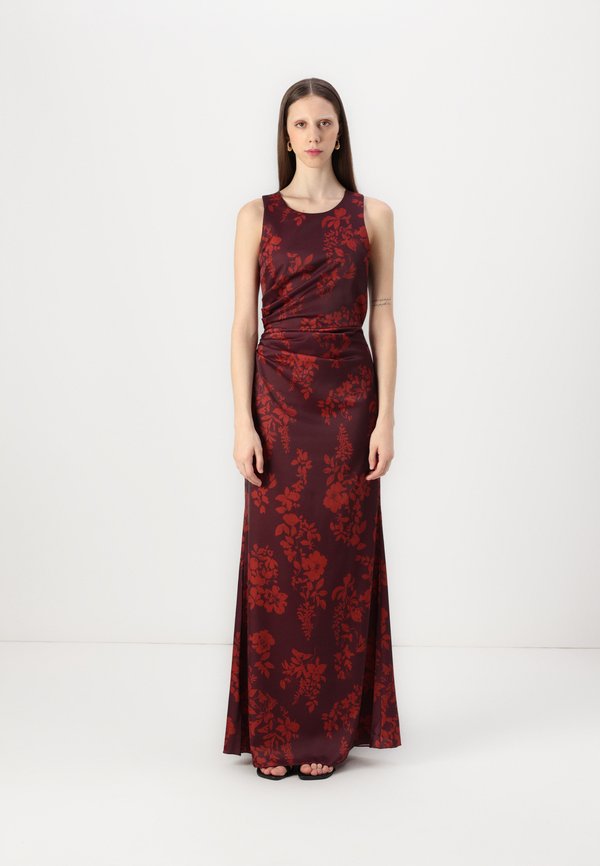 WAL G. AUTUMN SASHA BACK CROSS MAXI