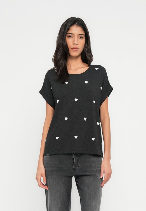 ONLY ONLMOSTER - Print T-shirt - black/cloud dancer