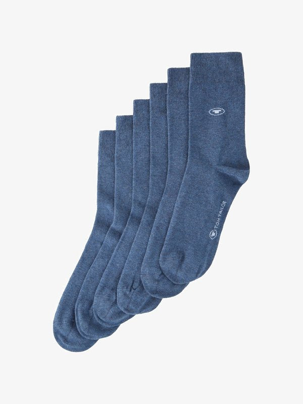 TOM TAILOR 6 PACK - Socks - indigo melange