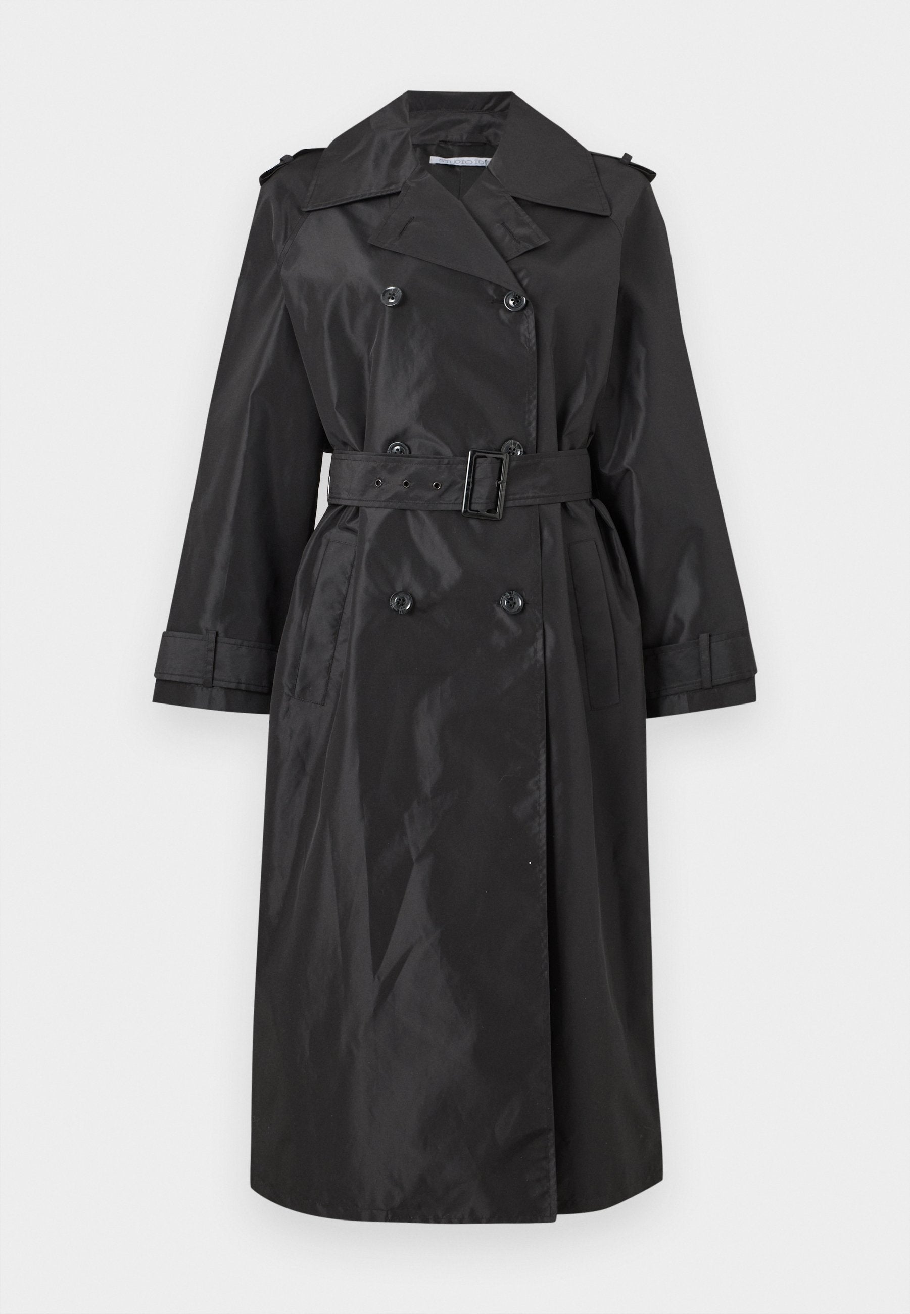 STUDIO ID LONG BELTED RAIN WITH LAPEL