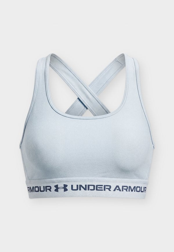 Under Armour CROSSBACK MID BRA - Medium support sports bra - blue fog/downpour gray