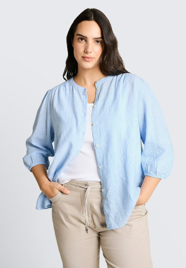 TOM TAILOR Blouse - fjord blue irregular stripe