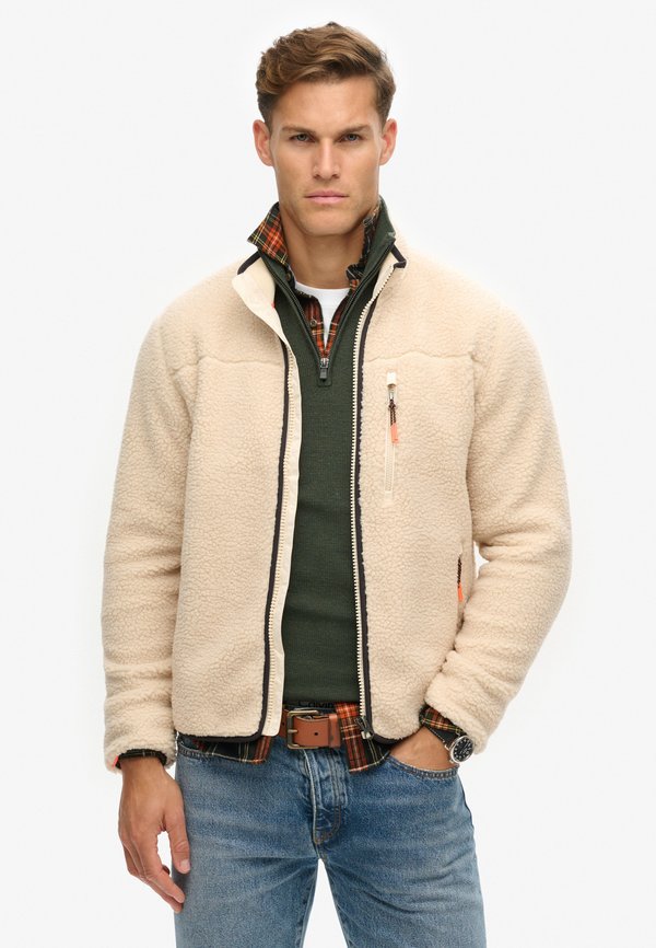 Superdry & Co FULL ZIP  - Fleece jacket - oatmeal beige