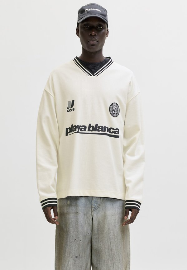 Jack & Jones CLUB FOOTBALL CREW NECK - Sweatshirt - cloud dancer