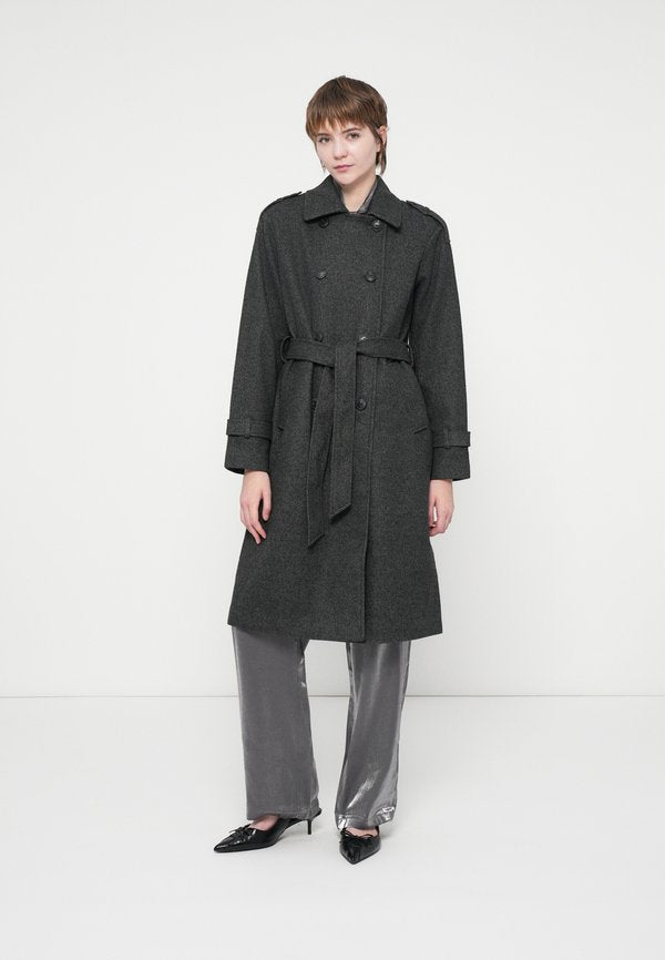 ONLY ONLASTA - Trenchcoat - dark grey melange