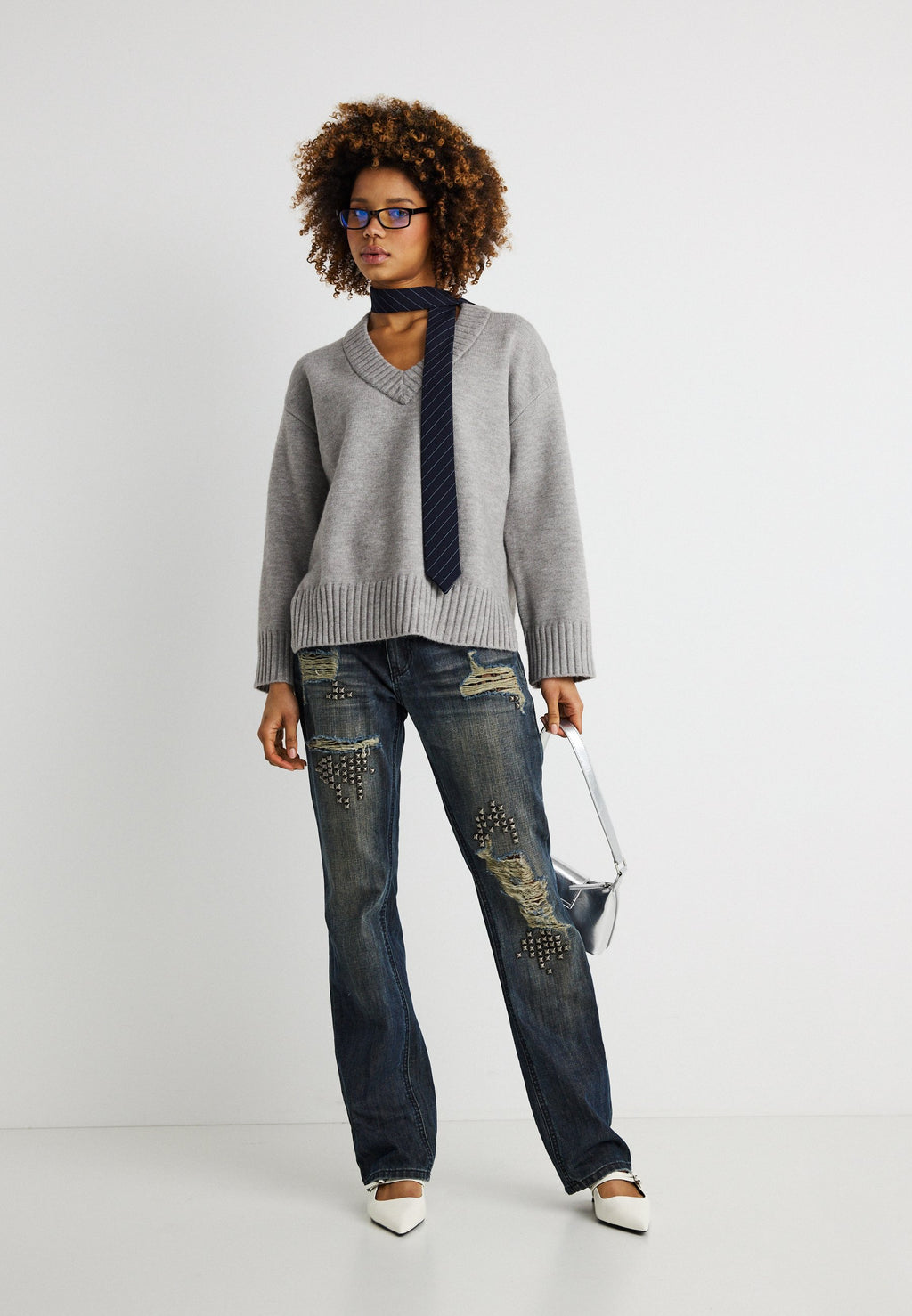 Gina Tricot V NECK SWEATER