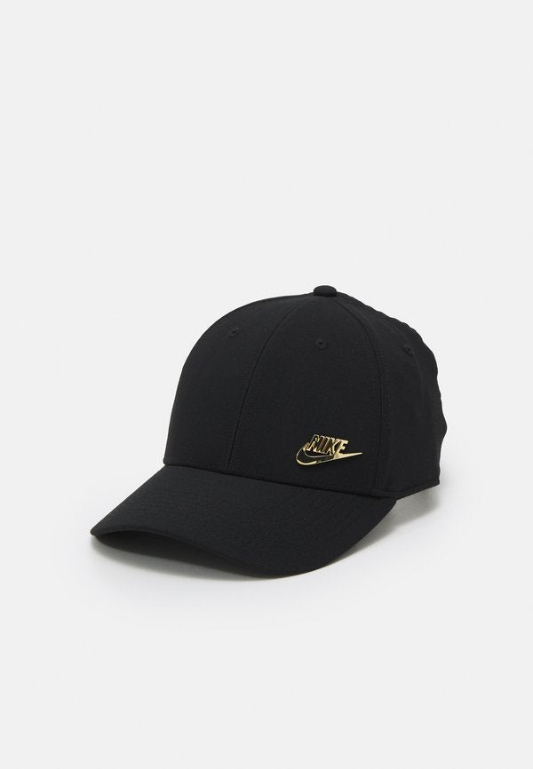 Nike Sportswear STRUCTURED LOGO UNISEX - Cap - black/metallic gold-coloured