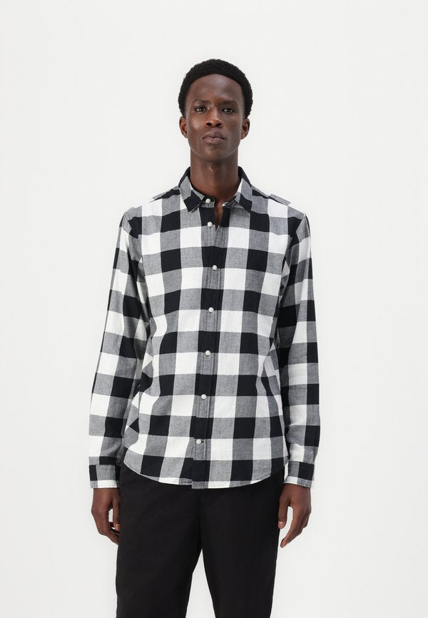 Jack & Jones JJEGINGHAM SHIRT - Shirt - whisper white