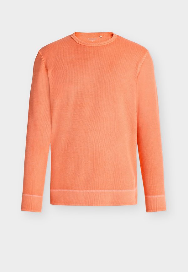 TOM TAILOR STRUCTURED GARMENT DYE LONGSLEEVE - Jumper - wild coral