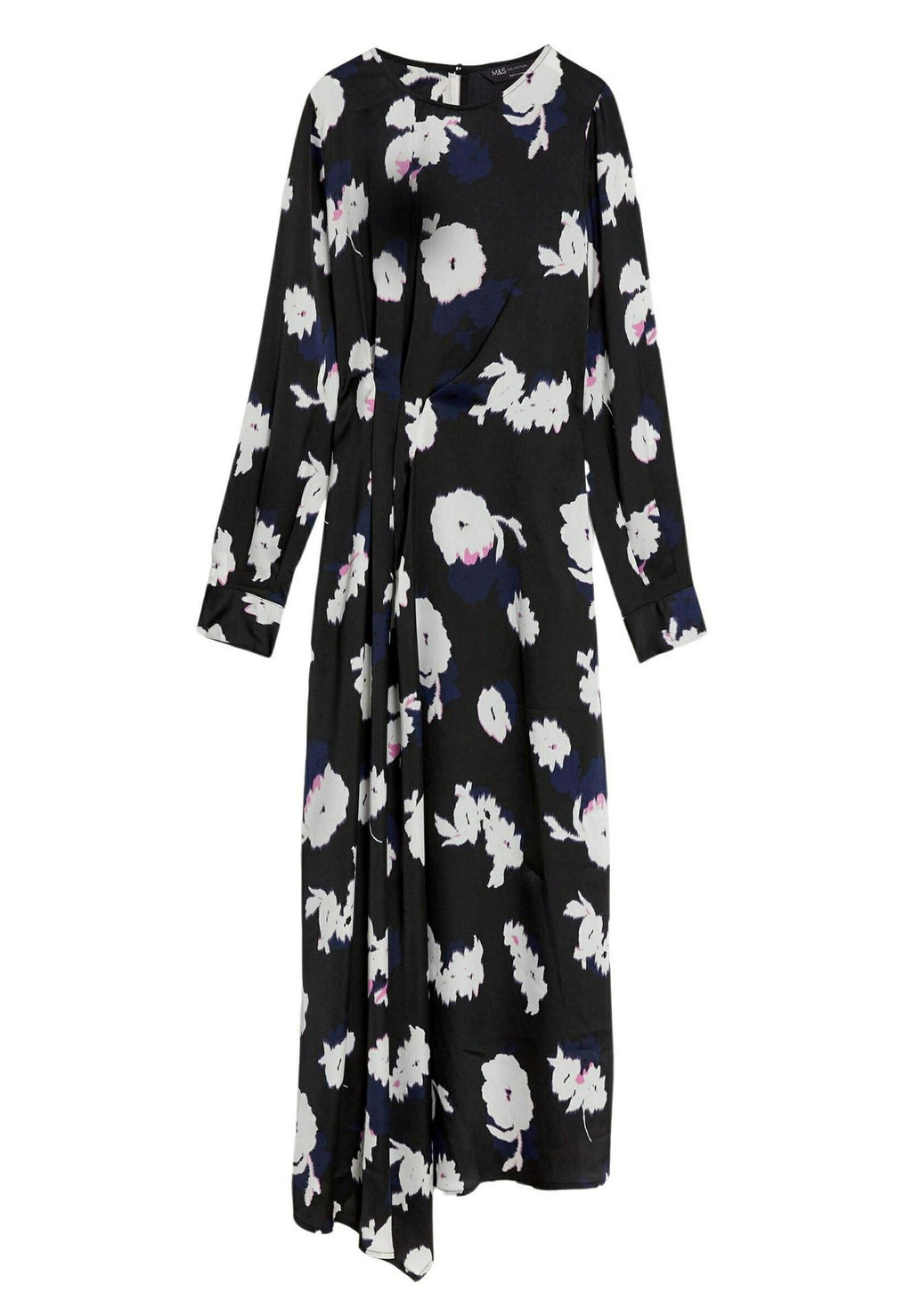 Marks & Spencer  FLORAL ROUND NECK  A LINE