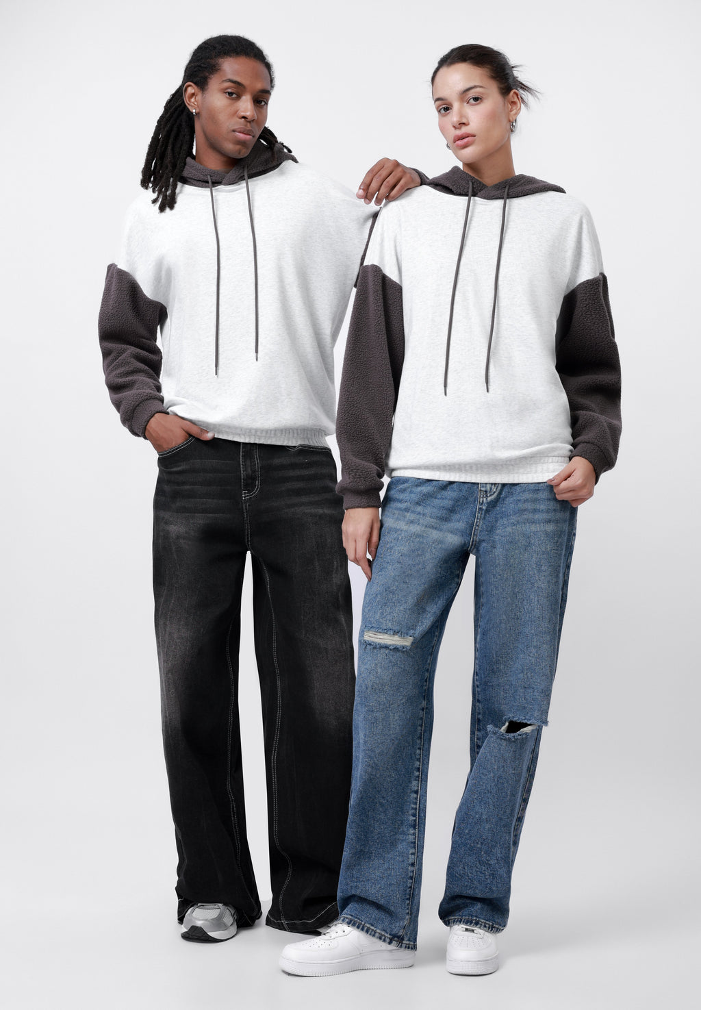 YOURTURN BORG HOOD AND SLEEVES UNISEX