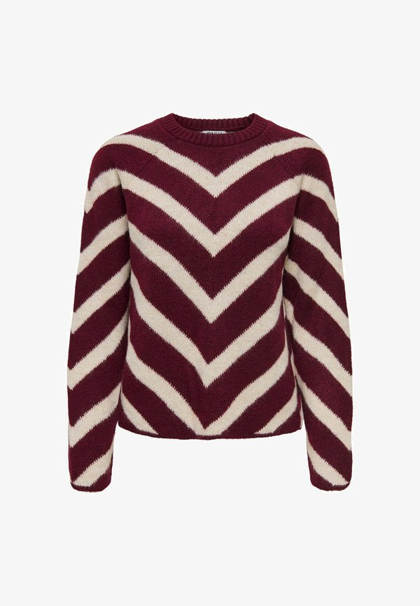 ONLY ONLELIZA L/S PULLOVER KNT NOOS - Jumper - zinfandel