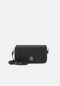 Tommy Hilfiger EMBLEM FLAP CROSSOVER - Cross body bag - black