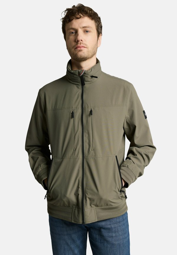 TOM TAILOR MIT VERSTAUBARER KAPUZE - Bomber Jacket - faded leaf green