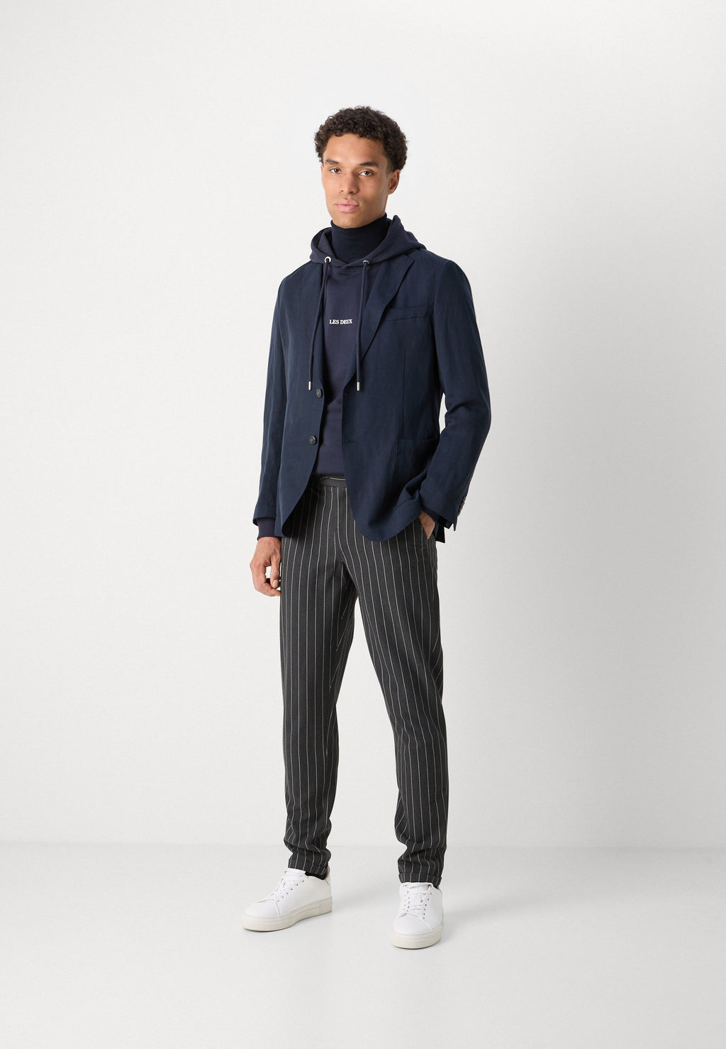Les Deux COMO PINSTRIPE MÉLANGE SUIT PANTS