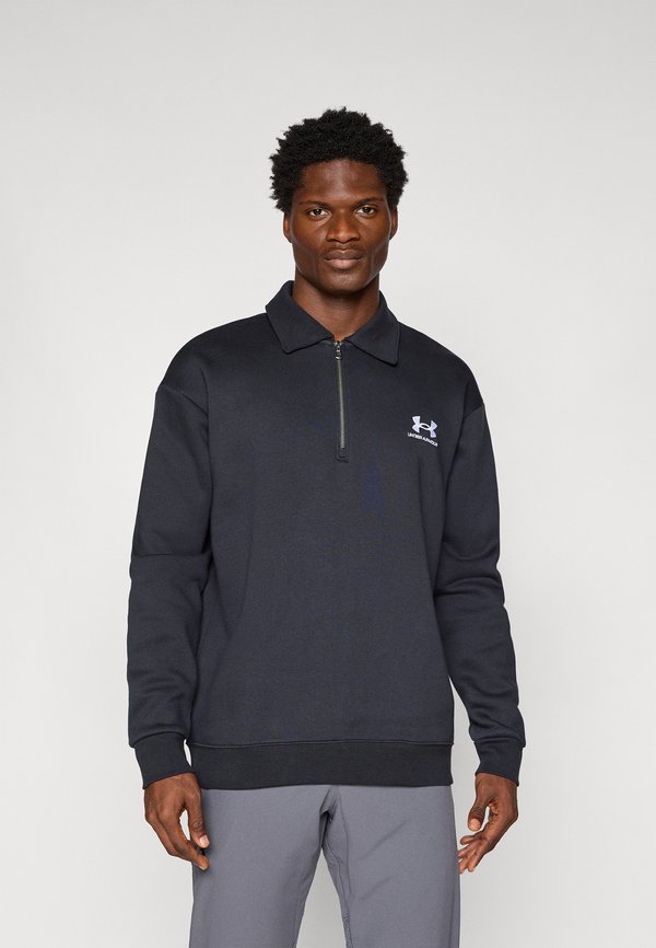 Under Armour ICON COLLAR 1/4 ZIP - Sweatshirt - black